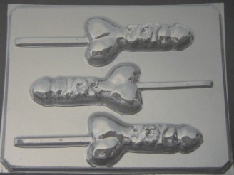 232x Penis with Joy Chocolate or Hard Candy Lollipop Mold